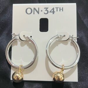 On 34th - Silver and Gold Hoop Earrings - Macy’s Jewelry